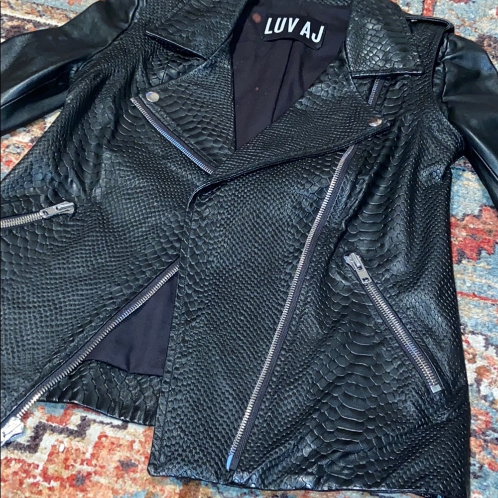 LUV AJ embossed leather jacket 🖤